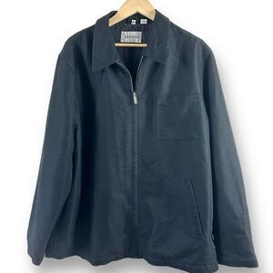 Alfani Men's XL Zip Up Pocket Front Commuter Jacket Black Everyday Office Casual